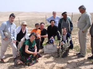 pilgrimage group at Olive Aid